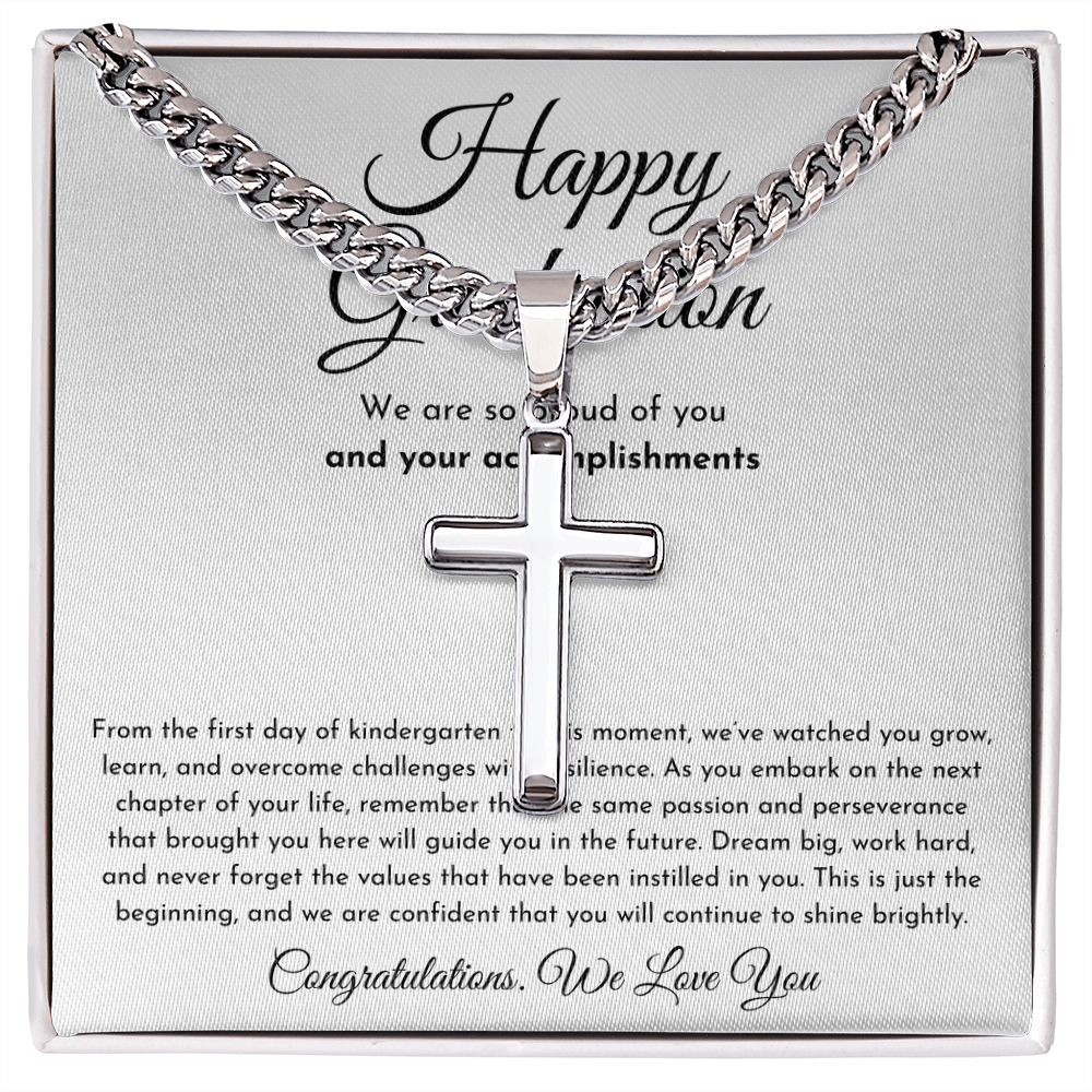 Happy Graduation Cross, Multi Cross Necklace