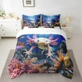 thumbnail image 2 of Erosebridal Cute Axolotl Bedding Sets Queen Size,Cartoon Animal Comforter Sets with Sheets,Underwater World Sea Bed in a Bag Queen Size,Super Cozy Room Decoration,7 Pieces, 2 of 6