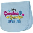 thumbnail image 2 of Inktastic My Grandma and Grandpa Love Me with Hearts Baby Burp Cloth, 2 of 3