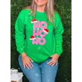 thumbnail image 3 of Sudadera navideña para mujer de 2025 con copos de nieve y letras bordadas, sudadera informal de cuello redondo con capucha, ropa de calle, 3 of 4