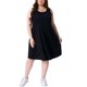 thumbnail image 1 of Vestido de verano sin mangas de talla grande para mujer Agnes Orinda, con cuello redondo, midi, de playa, con bolsillos, 1X negro, 1 of 6