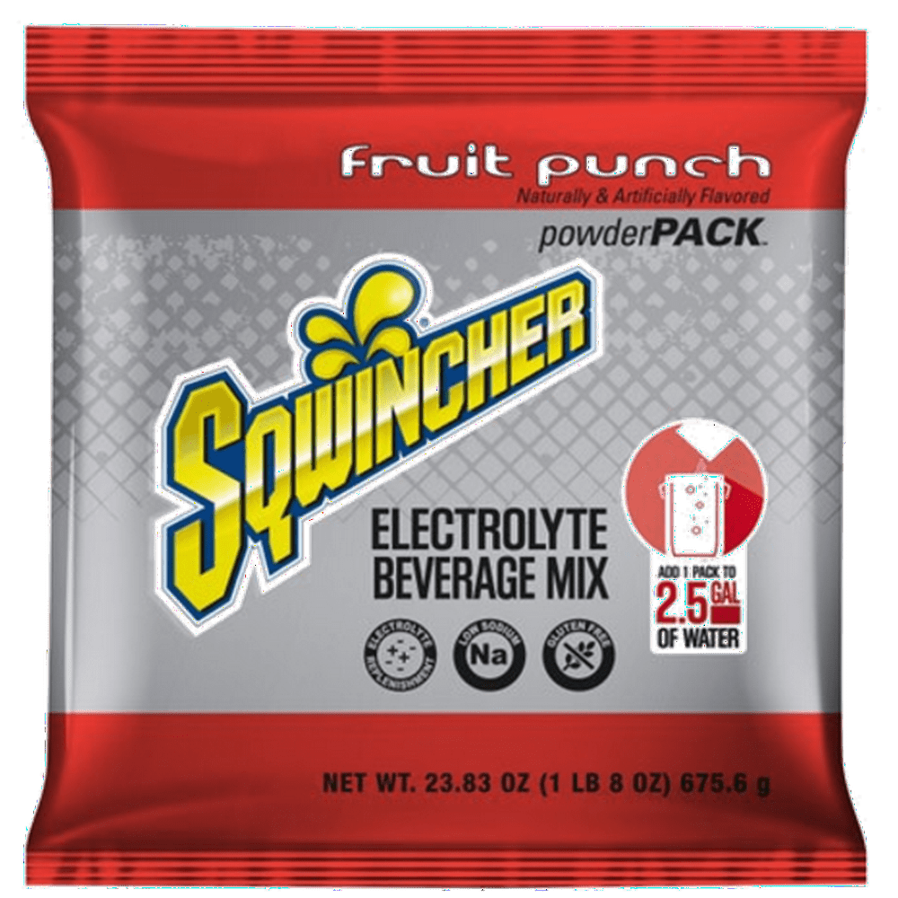 Sqwincher® Qwikserv® Fruit Punch Powder Pack Electrolyte Drink Mix