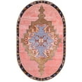 thumbnail image 3 of Unique Loom Timeless Collection Area Rug - Thomas (2' x 3' 1" Oval Pink/Blue), 3 of 8