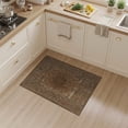 thumbnail image 2 of ODIKA 3'x5' Washable Throw Rug Stain Resistant, Low Profile, Non-Slip Grain Vintage Farmhouse Border Circle Distressed Plank Cowboy Flowing Dynamic for Entryway, Kitchen, Mudroom, 2 of 7