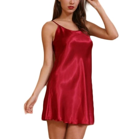 

Frontwalk Sleepwear for Women Sleeveless Spaghetti Strap Nightgown Chemise Racerback Nightdress Pajama Dress