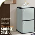 thumbnail image 4 of ZYPPP Dothan Wood 2-Cubed Closed Bookcase - Storage Shelf Organizer Bookshelf (Sage Green), 4 of 8