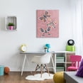 thumbnail image 2 of Stupell Industries Chic Floral Butterfly Wing Patterns Pink Plant Leaves, 30 x 40, Designed by Caroline Alfreds, 2 of 5