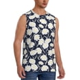 thumbnail image 2 of Uemuo Daisies Flowers Pattern Men's Sleeveless T-Shirt,Muscle Athletic Tank Top, Moisture-wicking Quick-dry Breathable Classic Tee Top for Gym Run Outdoor Sports-Small, 2 of 8