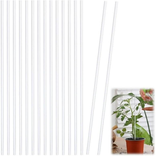 40 unidades de tutores acrílicos para orquídeas, tutores para plantas, varillas de soporte para macetas, soportes sólidos para plantas.