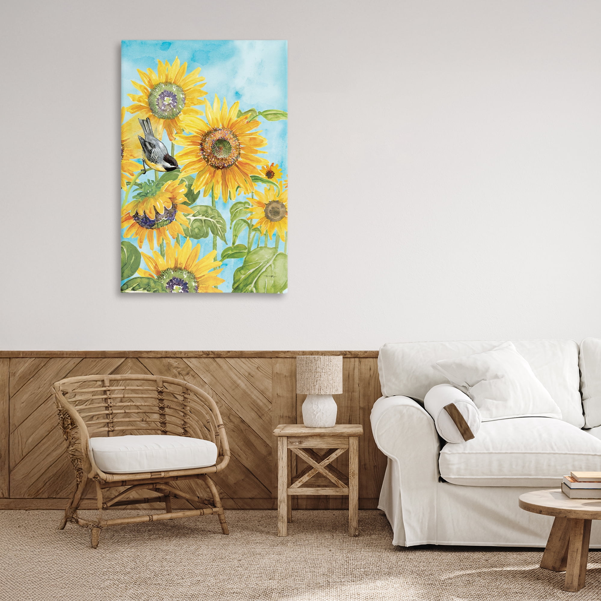 Stupell Industries Sunflower Honey Bird Canvas Wall Art, design by Tim Coffey