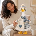 thumbnail image 7 of 23 Inch Porch Goose Outfit Winter Knit Dress with Blue Plaid Beanie and Scarf for Outdoor Christmas Holiday Front Porch Decoration, 7 of 7