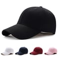 thumbnail image 3 of Men Women Solid Snapback Baseball Ball Cap Outdoor Sports Hats Adjustable Hat, 3 of 4
