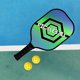 thumbnail image 3 of Pickleball Fibra de carbono Cara Absorción de golpes Cojín de núcleo de panal portátil Agarre cómodo 2 bolas Raqueta para gimnasio Deportes de Hexágono Baoblaze Piedra de Pickleball, 3 of 7