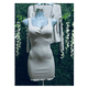 thumbnail image 3 of Vestido Corte De Lechuga Con Sueter Conjunto Color Gris Talla Unitalla Marca Emil SaEs, 3 of 4