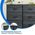 thumbnail image 6 of DEXTRUS Charcoal Black 8-Drawer Fabric Dresser for Bedroom, Storage Tower for Adults & Teens, Closet, 6 of 7