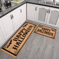 thumbnail image 3 of 2 Piece Halloween Plaid Kitchen Rug Sets Pumpkin Witch Bat Spider Kitchen Floor Mat Anti Fatigue Rugs for Kitchen Floorfor Cook Home Decor (47x17+30x17 Inches), 3 of 7