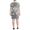 thumbnail image 3 of Terra & Sky Women's Plus Size Twisted T-Shirt Dress, 3 of 6