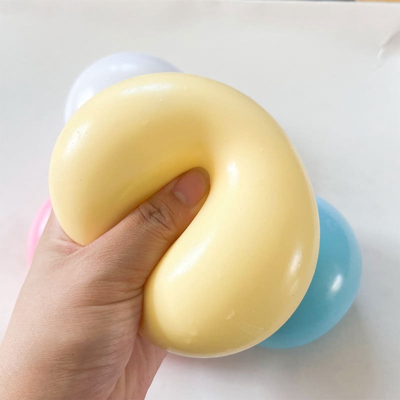 Jumbo Cheese Squishy Toys Stress Balls, Slow Rising Giant Fluid Moldable Soft Squeeze, Sensory Fidget for Adults Kids, Home Office Anxiety Relief Desk Decor Gift