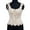 Beige2, variant on Womens Vintage Ruffle Hem Overbust Corset Tie Front Lace-Up Back Bustier Shapewear Top