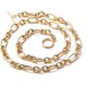 thumbnail image 1 of 1 collar de cadena Figaro con baño iónico (IP) de acero inoxidable 304, con cierre de palanca, dorado, 1 of 3
