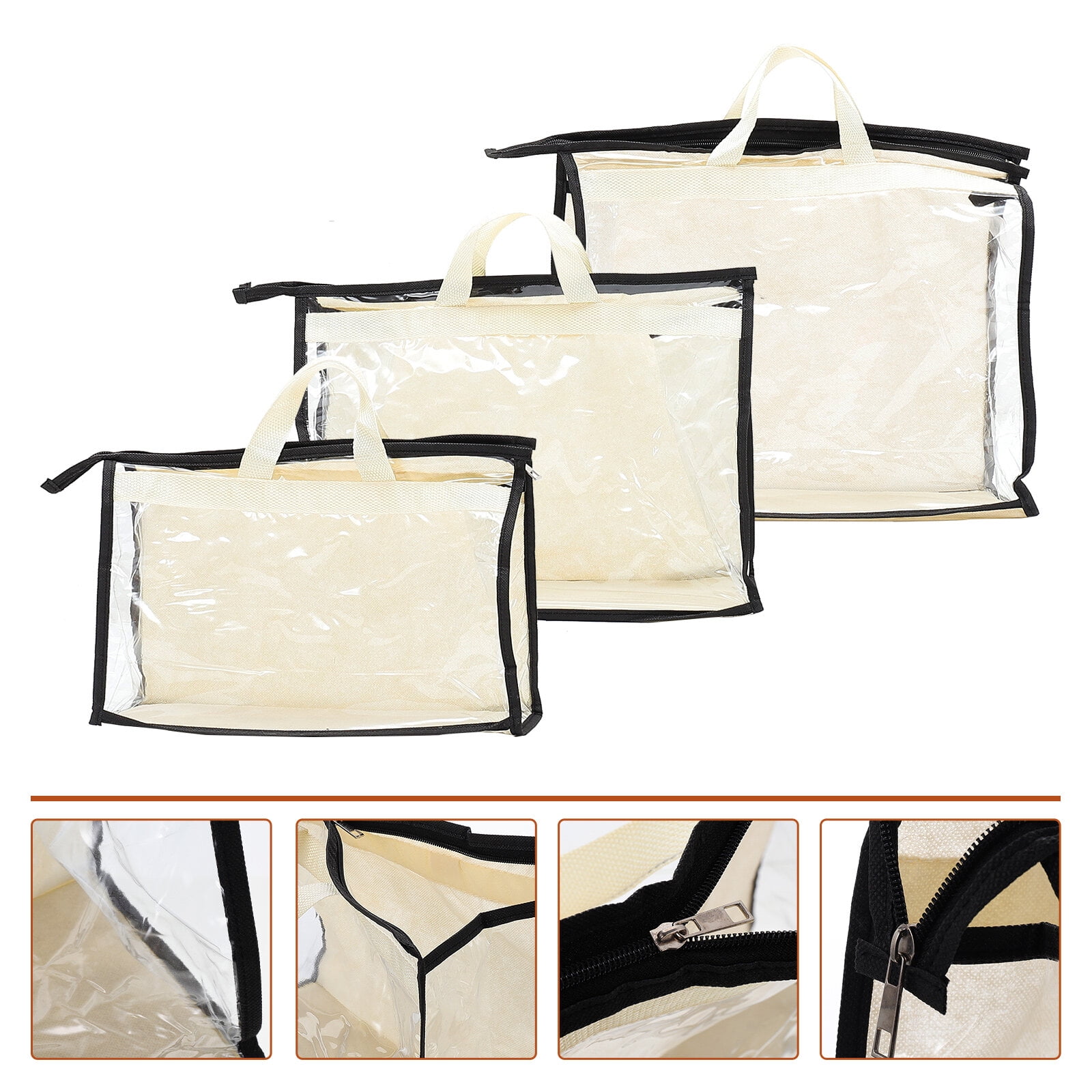 15 Pcs Dust Bags for Handbags Purse Storage Organizer 3 Size Clear Purse  Organizer Hanging Handbag
