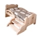 thumbnail image 4 of 1:12 Muñeca de madera Mini cama Juguete de simulación Juguete educativo de dibujos animados Juguete de desarrollo Juego de cama de oso, 4 of 9