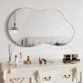 thumbnail image 6 of Irregular Wavy Wall Mirror - PAIHOME: Asymmetrical Shape, HD Reflection, Modern Decor for Bedroom, Bathroom, 26"×46", 6 of 7