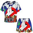 thumbnail image 2 of Ghostbusters Stay Puft Summer Home Suit For Womens Short-Sleeved Pajama Set 2pcs Loungewear Soft Sleepwear T-Shirts Tee Shirt Top And Short Sleeping Pants, 2 of 8