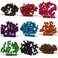 thumbnail image 2 of U8MO 500 Round Wood Beads 8mm Wooden Spacer Beads Jewelry Making Color Choice-Purple, 2 of 9
