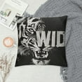 thumbnail image 2 of Autua Tiger Graphic Decorative Short Plush Throw Pillow Cover for Home Couch Living Room Bed Sofa - Aesthetic Decorative 1PC 18x18in, 2 of 5