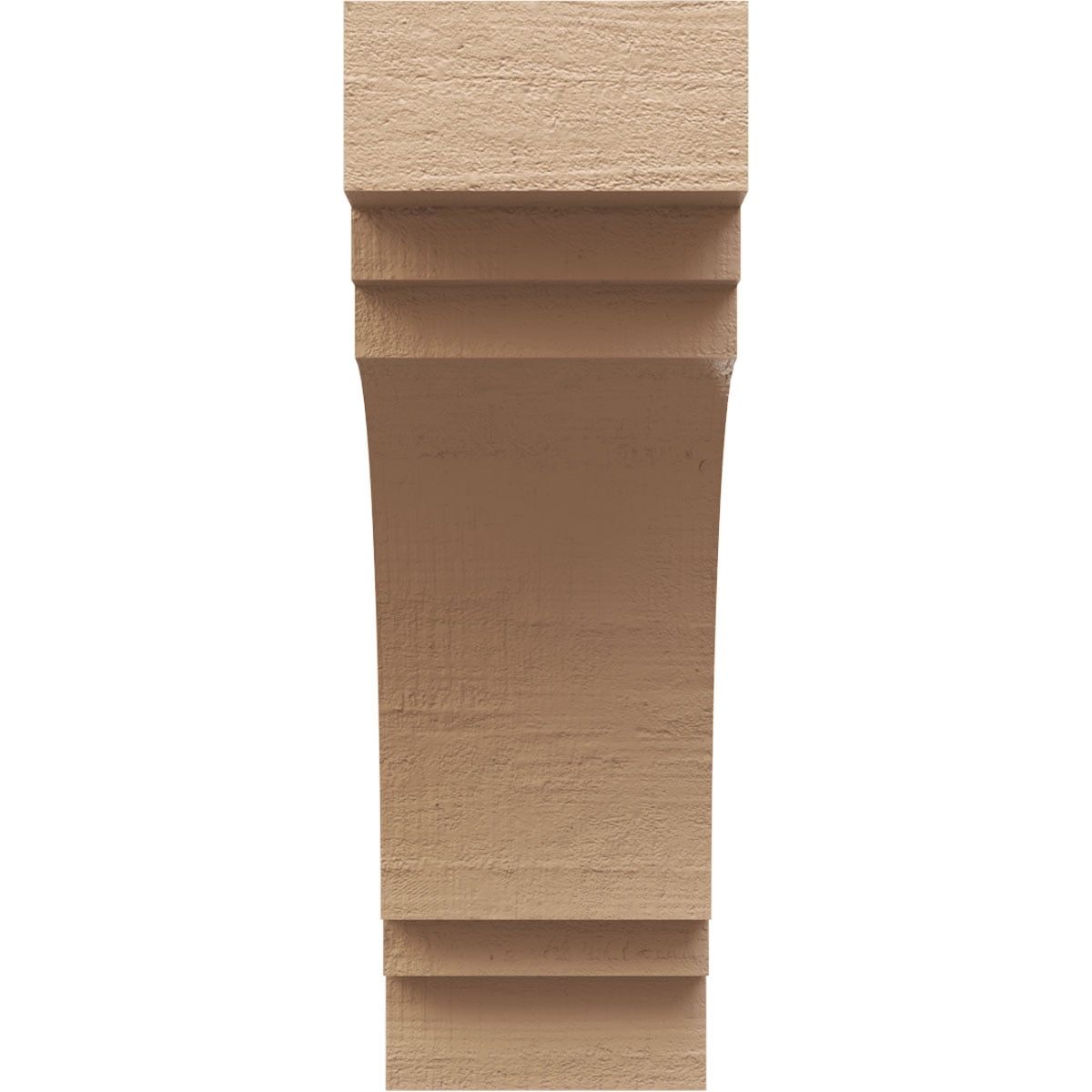 8"W x 16"D x 24"H Classic Pescadero Rough Cedar Woodgrain TimberThane Corbel, Primed Tan