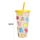 thumbnail image 3 of Copa Que Cambia De Color Vasos de bebida fría con pajita de 25 onzas, botella de agua con tapa que cambia de color de Pascua (amarillo) Wdftyju Libre de BPA, 3 of 3