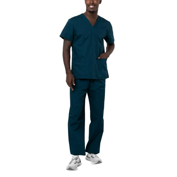 Adar Universal Mens Scrubs - Unisex Drawstring Scrub Set