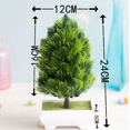 thumbnail image 2 of Bonsái de pino artificial, árbol de pino de Navidad, simulación de bonsái, plantas artificiales decorativas, plantas en macetas falsas, adornos verdes, decoración del hogar, decoración de oficina, rojo, morado, amarillo, 3 piezas Rojo Verde, 2 of 5