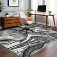 thumbnail image 4 of FairOnly 9'x12'Modern Non Slip Machine Washable Large Area Rug With Abstract Pattern Stain Resisntat Foldable Rug for Bedroom Dining Room,Grey, 4 of 7