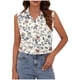 thumbnail image 2 of TaTaai Lapel Printed Blouse Breathable Wrinkle-Resistant Women's Fashion Sleeveless Short Sleeve Button Loose Summer Casual Office Top Gift, 2 of 6