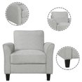 thumbnail image 5 of ARCTICSCORPION Armrest Single Sofa, Living Room Furniture, Modern Accent Club Chair, Comfy Reading Lounge Chair, Accent Chair with Soft Padded for Waiting Room Bedroom, Light Gray, 5 of 7