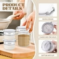 thumbnail image 3 of Sekonow 3 Pack Spice Shaker for Salt & Pepper, Anti-Clogging, Airtight Lid, Seasoning Containers Glass Spice Jars with 2 Hole Sizes and Labels, 2.9oz, 3 of 7