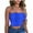 Blue, variant on Tube Tops for Women Show off your Figure Women's Crop Top High Cost Performance Tube Tops Sleeveless Stretchy Solid Strapless Bright print Tube Top(Plus Size)
