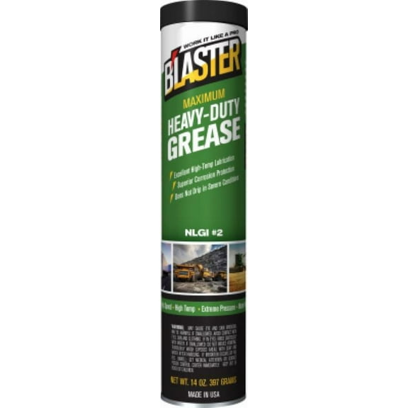 Blaster GR-14C-HDG 14 oz Plastic Cartridge Tube of Heavy Duty Grease - Quantity of 10