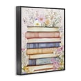thumbnail image 2 of Stupell Industries Cottage Blooming Bookstack in Pastels Black Framed Giclee Art, 16 x 20, by LSR Design Studio, 2 of 8