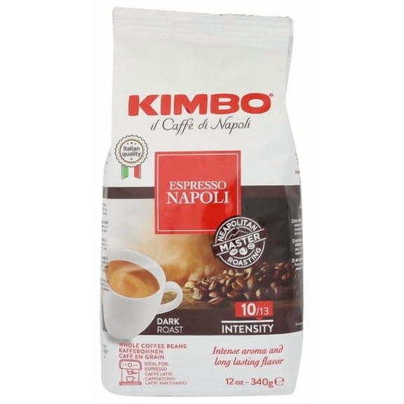Pack of 6 Kimbo Whole Bean Coffee Napoli 12 oz