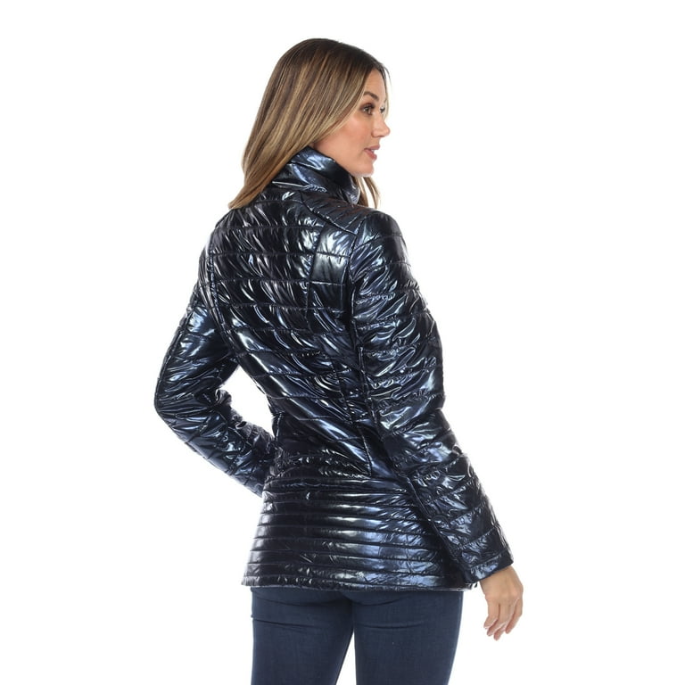 Metallic down coat sales