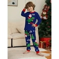 thumbnail image 5 of WIBACKER Kids Christmas Santa Riding a Dinosaur Pajamas Long Sleeve Holiday Pjs Set Toddler Boys Girls Xmas Jammies 2-14 Years, 5 of 12