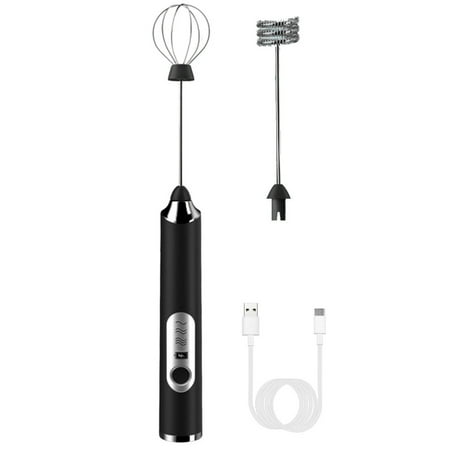 

Electric Egg Beater Household Milk Beater Automatic Coffee Stirring Milk Foaming Black J3 Double Head