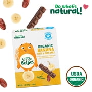 Little Bellies Organic Date, Oat & Banana Bars, Toddler Snack, 3 oz, 5 Bars