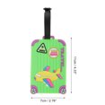 thumbnail image 2 of Unique Bargains 1 Pc Aircraft Luggage Tag for Travelling Green Soft Rubber, 2 of 4