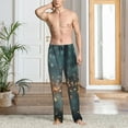 thumbnail image 2 of Pofeuu Magical Butterfly In Forest Print Men's Pajama Pants, Soft Lounge Pajama Pants with big pockets for Men Plaid Pj Bottoms-Medium, 2 of 6