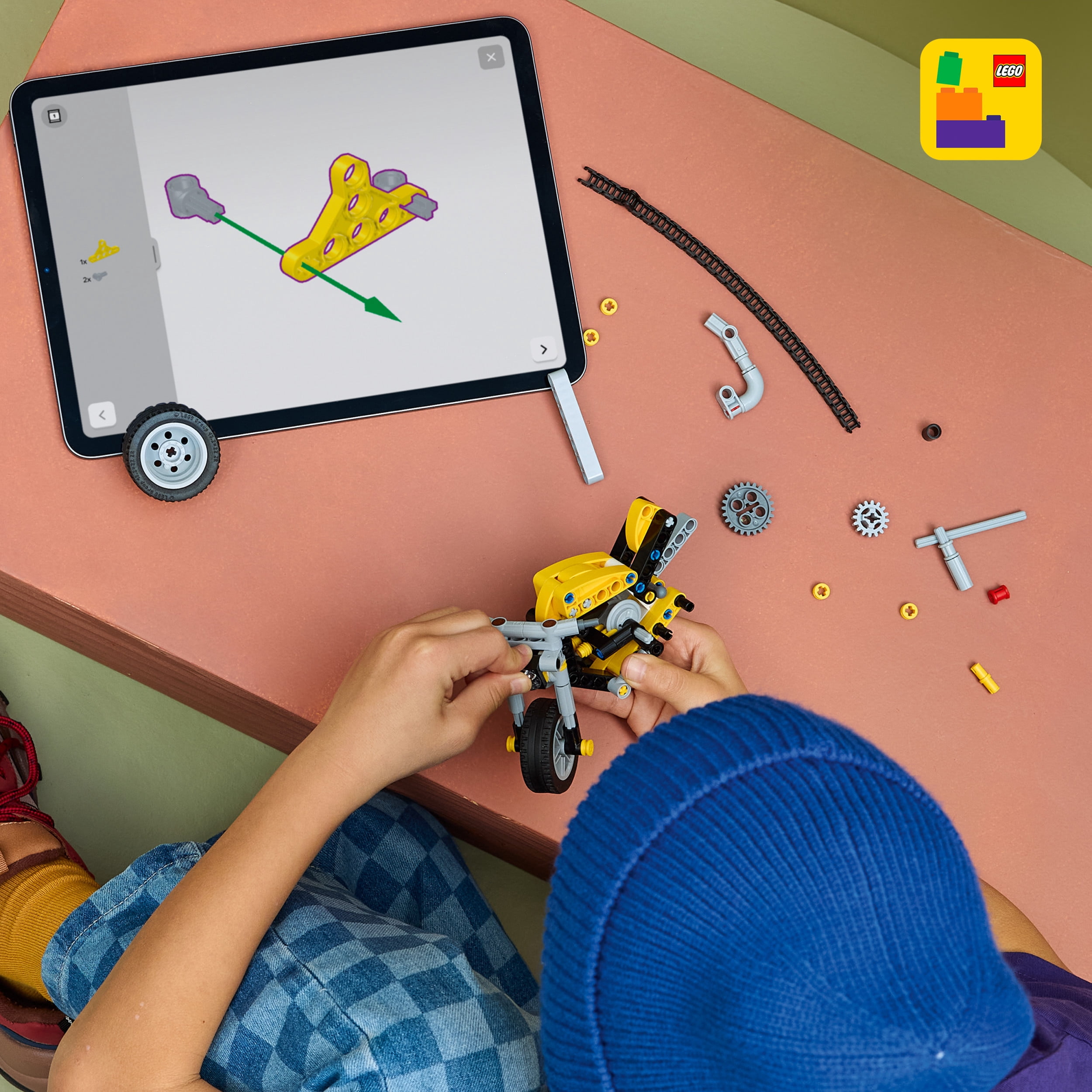 LEGO Technic La Moto Jaune, Jeu de construction 42225