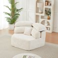 thumbnail image 2 of Leumius 53" Single Sofa,Oversized Modular Sofa Lounge Chair with Stylish Envelop Sesign Pillow,Pentagonal Sofa Boneless Couch for Living Room,Beige Chenille, 2 of 14